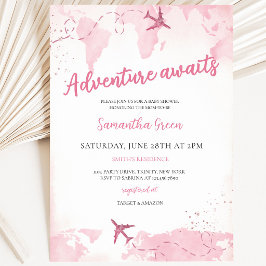 Invitación Aventura Espera Niña Baby Shower