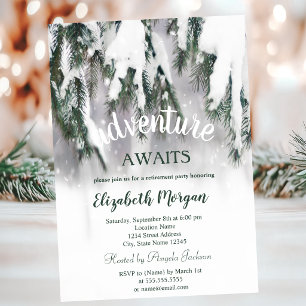 Invitación Aventura Espera Pino Invernal Nieve Jubilación