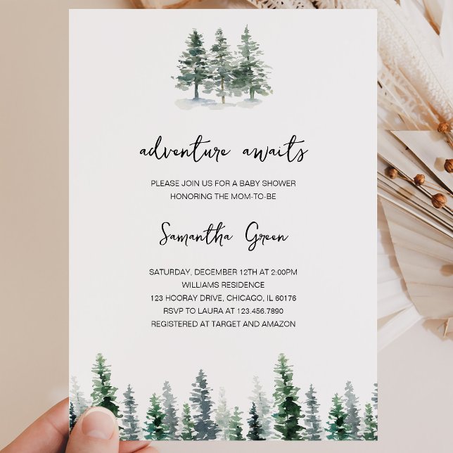 Invitación Aventura Esperando Fiesta de Bebé (Subido por el creador)