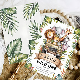 Invitación Aventura Safari Celebración del pequeño uno