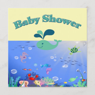 Invitación Aventura submarina Baby Shower Boy O Chica