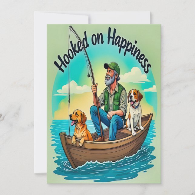 Invitación Aventuras de Pesca con Patas (Anverso)