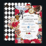 Invitación Aventuras en Wonderland Mad Tea Fiesta Birthday<br><div class="desc">¡No llegues tarde! Este magnífico diseño puede ser totalmente personalizado para CUALQUIER ocasión MARAVILLOSA. Cumpleaños, Boda, Baby Shower, ¡tú lo llamas! Se puede cambiar todo el texto. Invite a sus invitados en este hermoso estilo trippy y prepararlos para un evento que nunca olvidarán. Diseños y accesorios de juego disponibles en...</div>