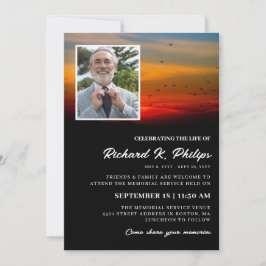 Invitación Aves al amanecer foto que celebra la vida