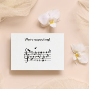 Invitación aves amorosas, esperando una adición a la familia