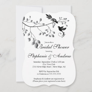 Invitación Aves amorosas modernas Parejas Ducha Bridal Invita