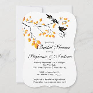 Invitación Aves amorosas modernas Parejas Ducha Bridal Invita