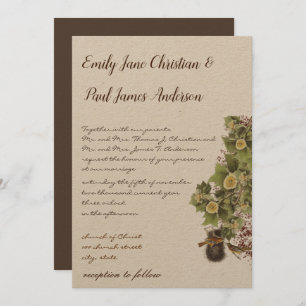 Invitación Aves amorosas que anidan a Aqua Blue Font Boda