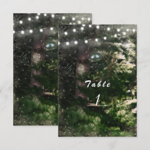 Invitación Aves de Amor + Boda Nocturno de Pino Árbol Número