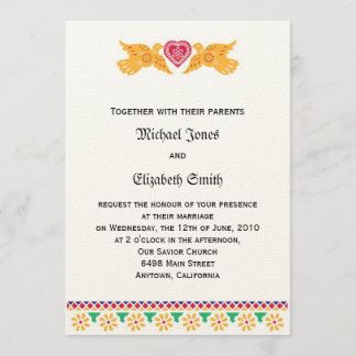 Invitación Aves de amor mexicanas invitan a matrimonio