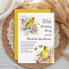 Invitación Aves de época Canarias Flores 60 años