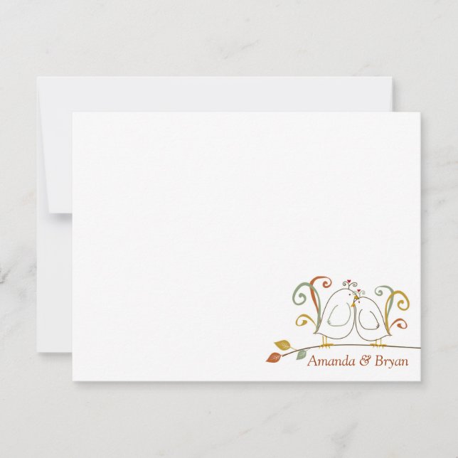 Invitación Aves de Otoño, Notecnos de Estacionería (Anverso)