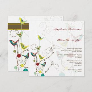 Invitación Aves De Verano Y Bodas De Natación Extraordinarias