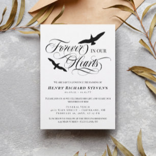 Invitación Aves En Aumento Para Siempre En Nuestro Corazón Fo