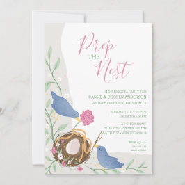 Invitación Aves Nesting- Prep the Nest- Baby Shower