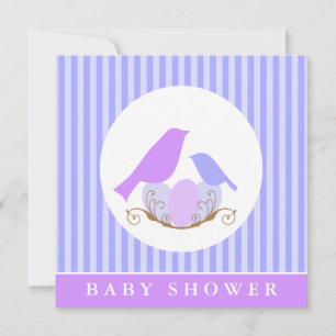 Invitación Aves niegan Baby Shower