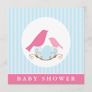 Invitación Aves niegan Baby Shower