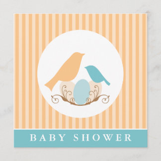 Invitación Aves niegan género neutro Baby Shower