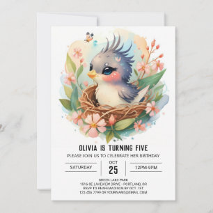 Invitación Aves para niños imprimibles