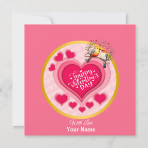 Invitación Aves románticas en el El día de San Valentín de su