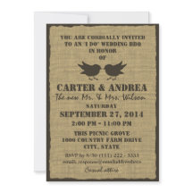 Aves y Burlap BQ Wedding Recepción