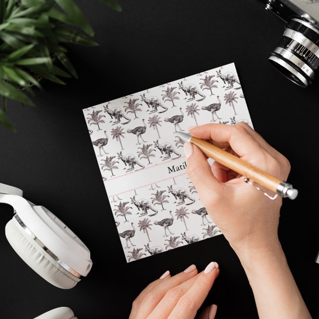 Invitación avestruces y canguros, personalizable (Subido por el creador)