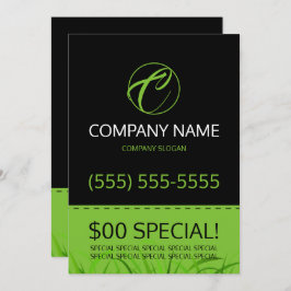 Invitación Aviador del cuidado 5x7 del césped