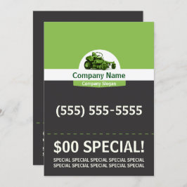 Invitación Aviador del cuidado 5x7 del césped