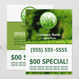 Invitación Aviador del cuidado 5x7 del césped