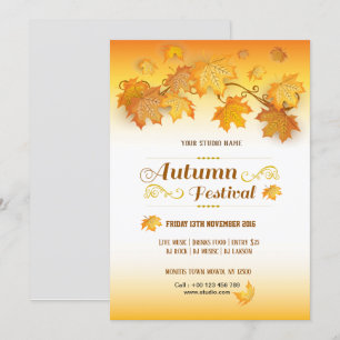 Invitación Aviador del festival de la caída/del otoño