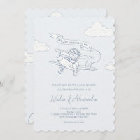 Aviador Piloto Avión Baby Shower de carga preciada