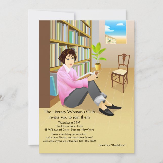 Invitación ávida del círculo de lectores del (Anverso)