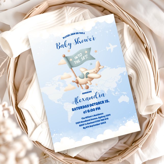Invitación Avie Adventure espera a Baby Shower (Subido por el creador)