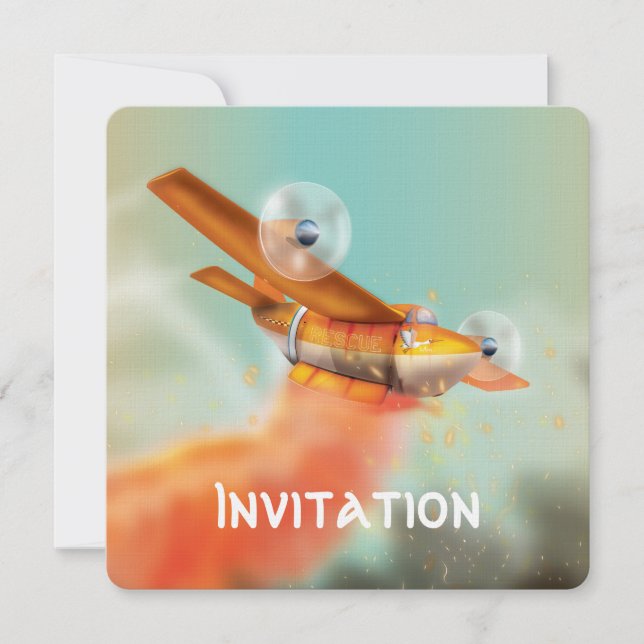 Invitación Avión de lucha contra incendios Ariel (Anverso)