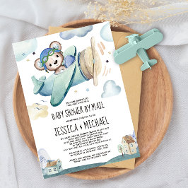Invitación Avión de Osito de Peluche | Baby Shower por Correo
