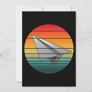 Invitación Avión de papel vintage