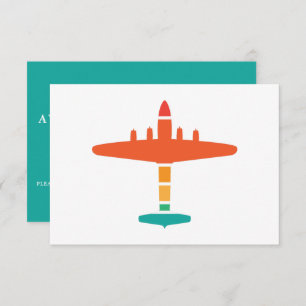 Invitación avión retro