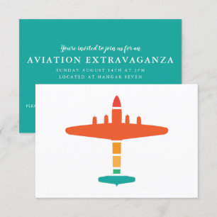 Invitación avión retro