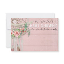 Aviso a BOHO Dream Catcher Feather Baby Shower