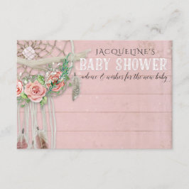 Invitación Aviso a BOHO Dream Catcher Feather Baby Shower