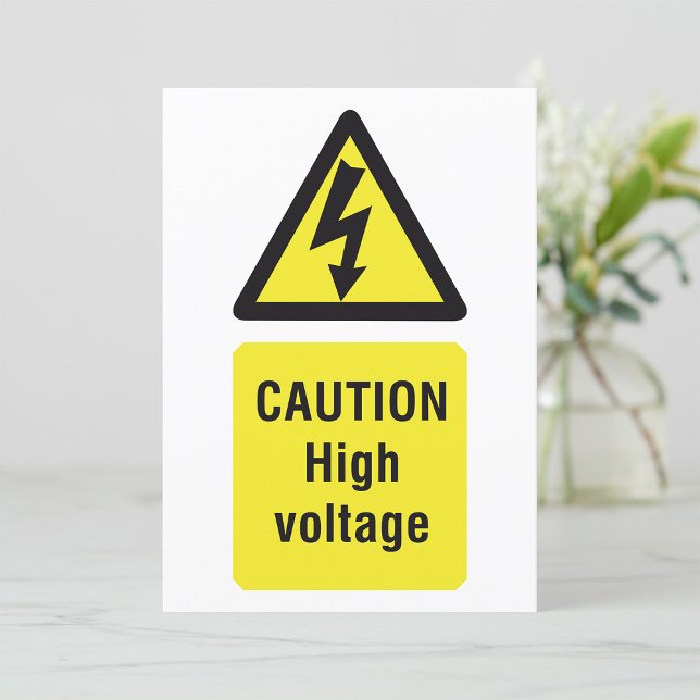 Invitación Aviso de aviso de alta tensión de precaución (Subido por el creador)