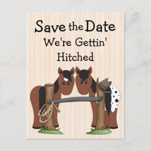 Invitación Aviso de Boda de Caballo Adorable para Guardar la 
