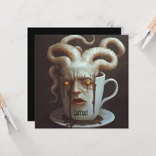 Invitación Aviso de nivel de cafeína blues de la mañana del l (Anverso/Reverso In Situ)