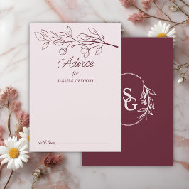 Invitación Aviso simple de Boda de Boho Floral de vino rojo