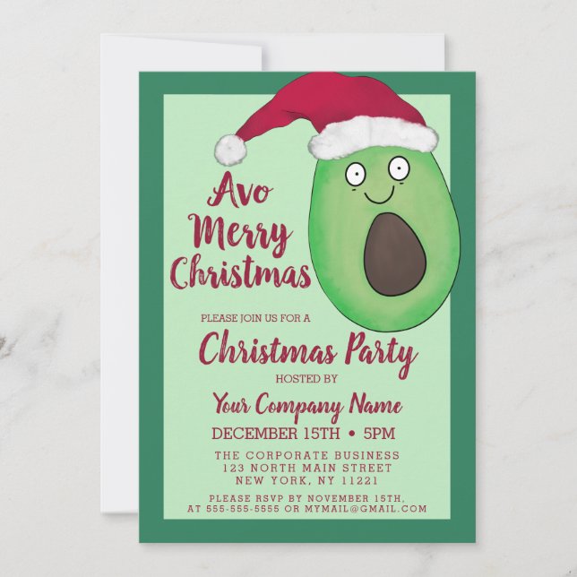 Invitación Avo Merry Quote Abogado Santa Navidades Corporativ (Anverso)