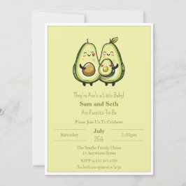 Invitación Avo'n a Baby Aguacate Baby Shower
