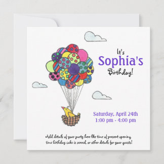 Invitación Away We Go, fiesta de cumpleaños