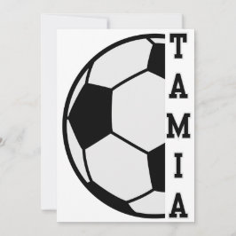 Invitación Awesome Nombre Personalizado Soccer Ball Sports