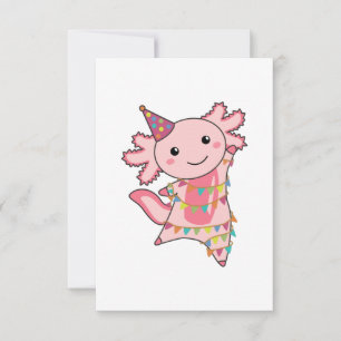 Invitación Axolotl Desea Feliz Cumpleaños A Usted Axolotls Ad