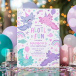 Invitación Axolotl Fiesta Chica Rosado Alotl Fiesta de cumple<br><div class="desc">¡Colección divertida! Un tema fiesta dulce y adorable con la adorable Axoloti acuático. La bonita colección de cumpleaños Axolotl es un delicioso conjunto de alegría y capricho, curado para celebrar ocasiones especiales con un toque acuático encantador. Navegue por nuestros artículos de correspondencia cuidadosamente seleccionados diseñados para complementarse mutuamente sin problemas....</div>